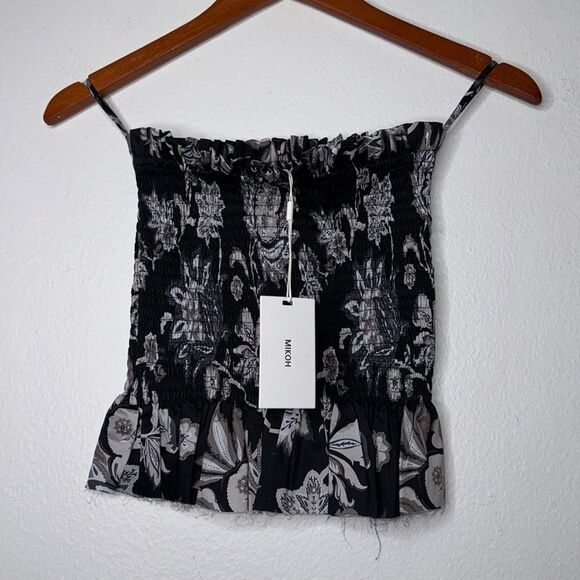 Mikoh Mariana Crop Smocked Tube Top Size 2 US Medium - Picture 3 of 8